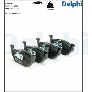 LP1436 Bremsbelagsatz, Scheibenbremse