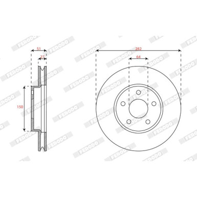Ferodo | Bremsscheibe | DDF3020C