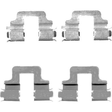 Hella | Zubehörsatz, Scheibenbremsbelag | 8DZ 355 203-331