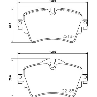 Hella | Bremsbelagsatz, Scheibenbremse | 8DB 355 023-091
