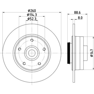 Hella | Bremsscheibe | 8DD 355 126-481