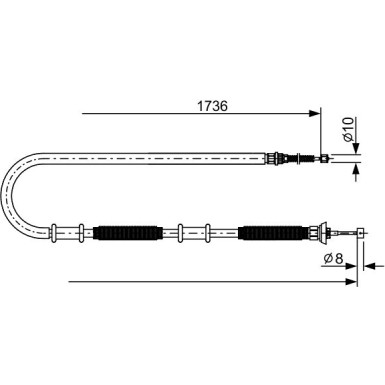 BOSCH | Seilzug, Feststellbremse | 1 987 482 700