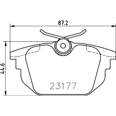 Hella | Bremsbelagsatz, Scheibenbremse | 8DB 355 018-371