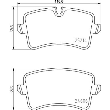 8DB 355 016-001 Bremsbelagsatz, Scheibenbremse