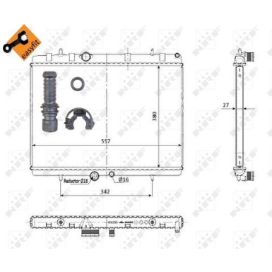 50438 Kühler, Motorkühlung EASY FIT
