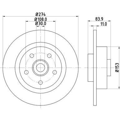 Hella | Bremsscheibe | 8DD 355 112-361