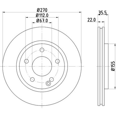 Hella | Bremsscheibe | 8DD 355 128-161