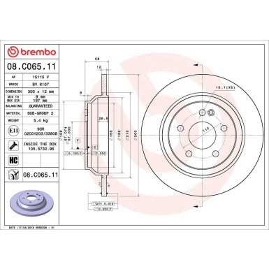 Brembo | Bremsscheibe | 08.C065.11