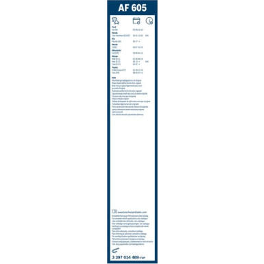 BOSCH AF 605 Scheibenwischer Aerofit 3 397 014 489