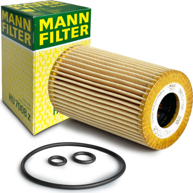 MANN-FILTER HU 7008 z Ölfilter mit Dichtung, Filtereinsatz