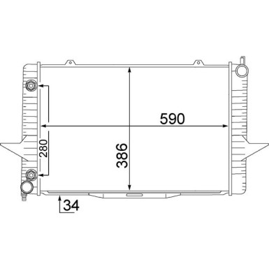 Mahle | Kühler, Motorkühlung | CR 1544 000S