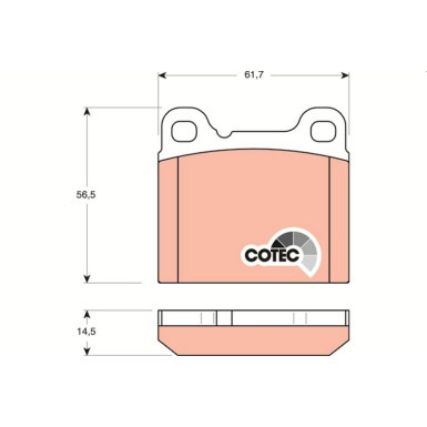 GDB1160 Bremsbelagsatz, Scheibenbremse COTEC