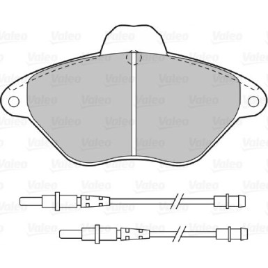 Valeo | Bremsbelagsatz, Scheibenbremse | 598383