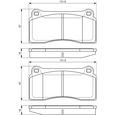 0 986 494 353 Bremsbelagsatz, Scheibenbremse