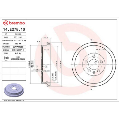 14.E278.10 Bremstrommel ESSENTIAL LINE