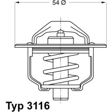 Wahler | Thermostat, Kühlmittel | 3116.82D
