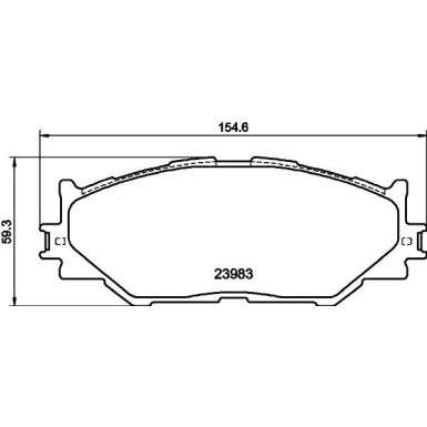 Hella | Bremsbelagsatz, Scheibenbremse | 8DB 355 012-241