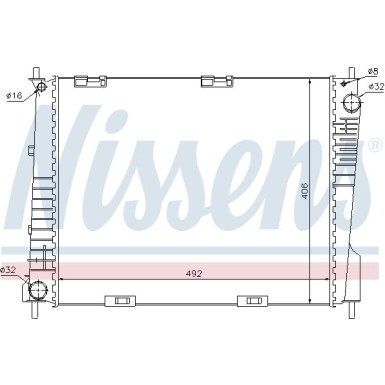Nissens | Kühler, Motorkühlung | 67283