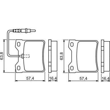 0 986 494 055 Bremsbelagsatz, Scheibenbremse