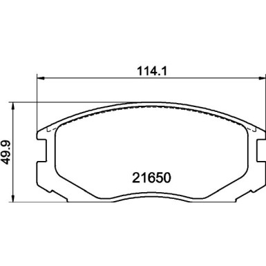 Hella | Bremsbelagsatz, Scheibenbremse | 8DB 355 017-161