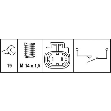 Hella | Schalter, Rückfahrleuchte | 6ZF 008 621-291
