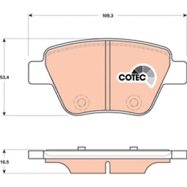 GDB1841 Bremsbelagsatz, Scheibenbremse COTEC