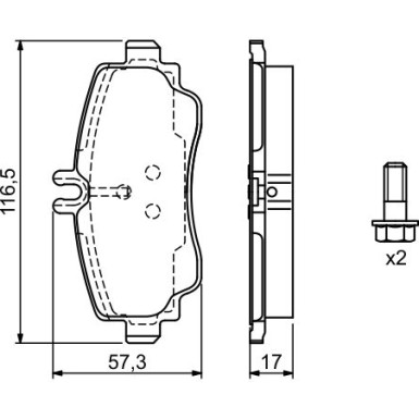 0 986 424 470 Bremsbelagsatz, Scheibenbremse