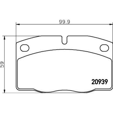 Hella | Bremsbelagsatz, Scheibenbremse | 8DB 355 007-251