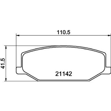 Hella | Bremsbelagsatz, Scheibenbremse | 8DB 355 006-161