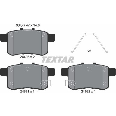 2443501 Bremsbelagsatz, Scheibenbremse 2443501 Bremsbelagsatz, Scheibenbremse