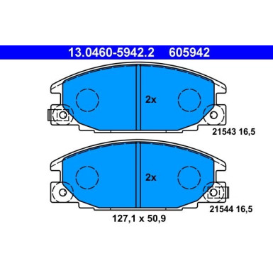 13.0460-5942.2 Bremsbelagsatz, Scheibenbremse