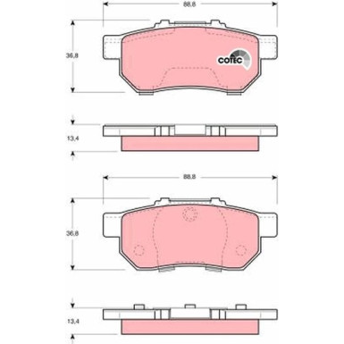 GDB3113 Bremsbelagsatz, Scheibenbremse
