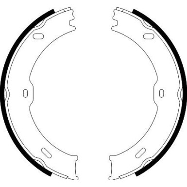 Hella | Bremsbackensatz, Feststellbremse | 8DA 355 050-761