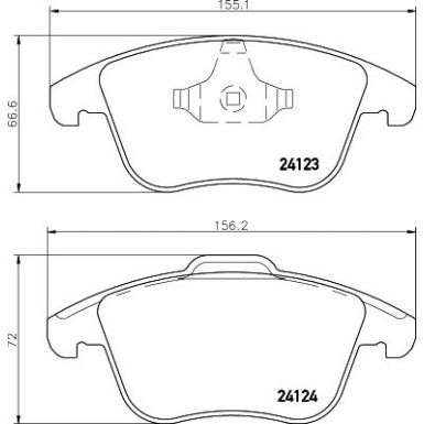 Hella Pagid | Bremsbelagsatz, Scheibenbremse | 8DB 355 019-881