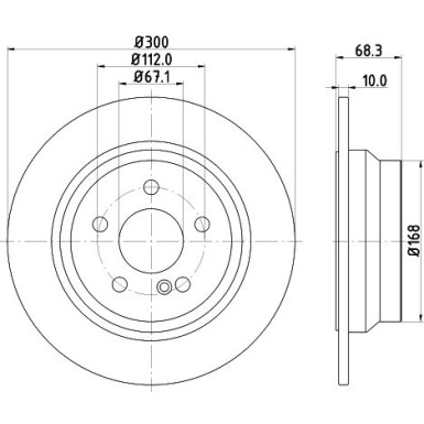 Hella | Bremsscheibe | 8DD 355 108-841