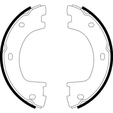 Hella | Bremsbackensatz, Feststellbremse | 8DA 355 050-071