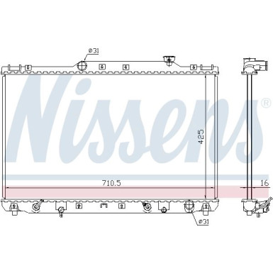 Nissens | Kühler, Motorkühlung | 647681
