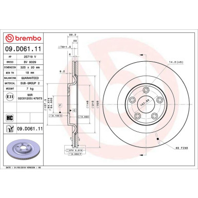 Brembo | Bremsscheibe | 09.D061.11