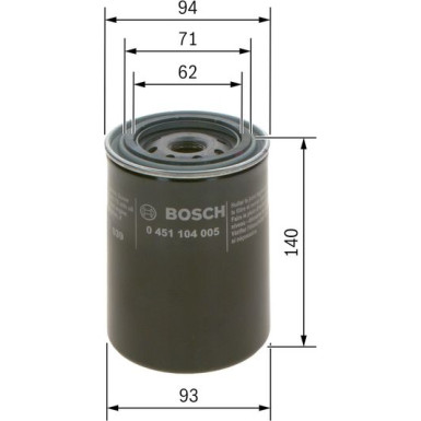 BOSCH 0 451 104 005 Ölfilter BOSCH 0 451 104 005 Ölfilter