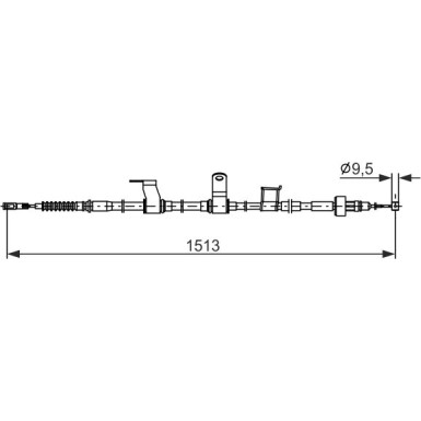 1 987 482 837 Seilzug, Feststellbremse 1 987 482 837 Seilzug, Feststellbremse