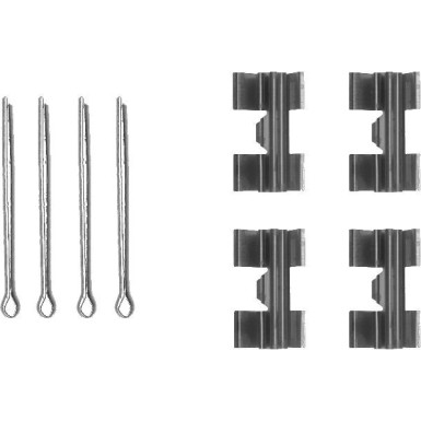 Hella | Zubehörsatz, Scheibenbremsbelag | 8DZ 355 203-451