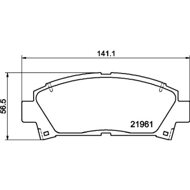 8DB 355 016-721 Bremsbelagsatz, Scheibenbremse