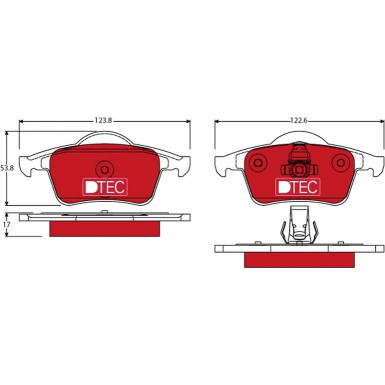 GDB1389DTE Bremsbelagsatz, Scheibenbremse DTEC COTEC