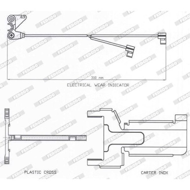 Ferodo | Warnkontakt, Bremsbelagverschleiß | FAI141 Ferodo | Warnkontakt, Bremsbelagverschleiß | FAI141