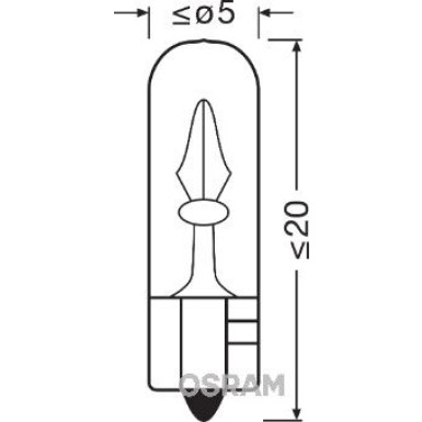 Osram | Glühlampe, Instrumentenbeleuchtung | Original W2,3W 12V Faltschachtel | 2723