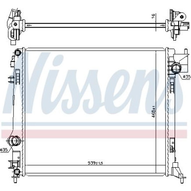 Nissens | Kühler, Motorkühlung | 637663