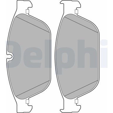 Delphi | Bremsbelagsatz, Scheibenbremse | LP2239