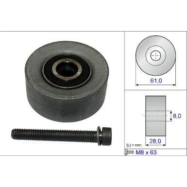 532 0472 10 Umlenk-/Führungsrolle, Zahnriemen
