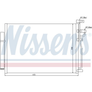 Nissens | Kondensator, Klimaanlage | 940010