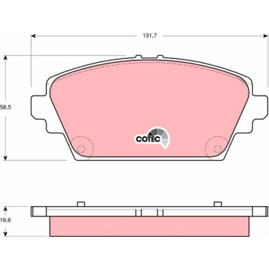 TRW Bremsbelagsatz, Scheibenbremse COTEC GDB3291